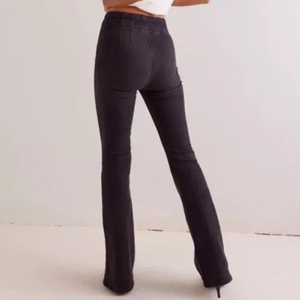 We The Free Black Flare Jeans - High Waist Wide Leg